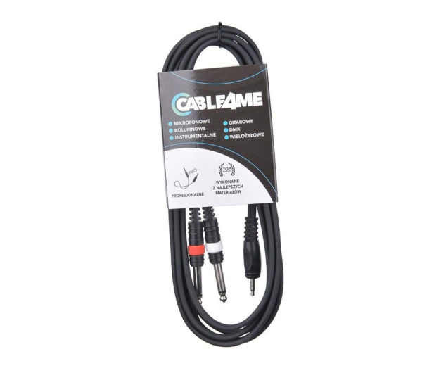 CABLE4ME jack 3,5 mm stereo 2x jack mono 6,3 mm 3m - 1590436 - zdjęcie